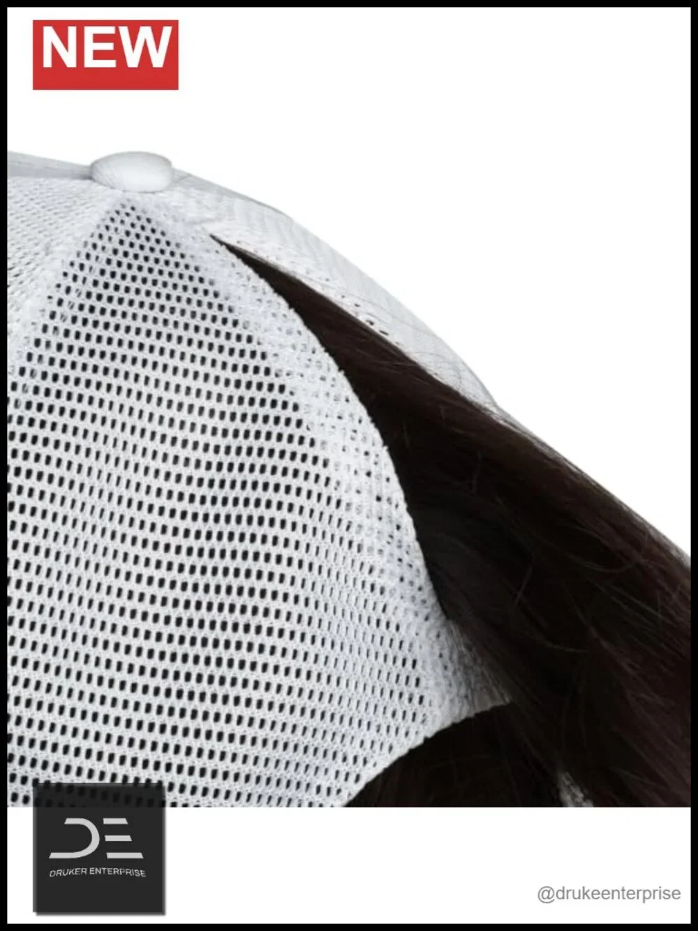 Women's Snapback Cap with Ponytail Opening, Cotton and Mesh Trucker Hat